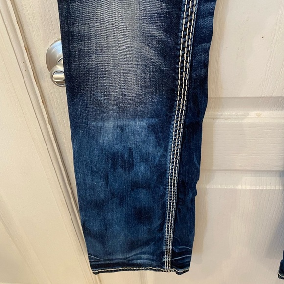 Rock Revival Womens Western Kai Bootcut Jeans Size 27 Distressed Embroidered - Picture 4 of 10